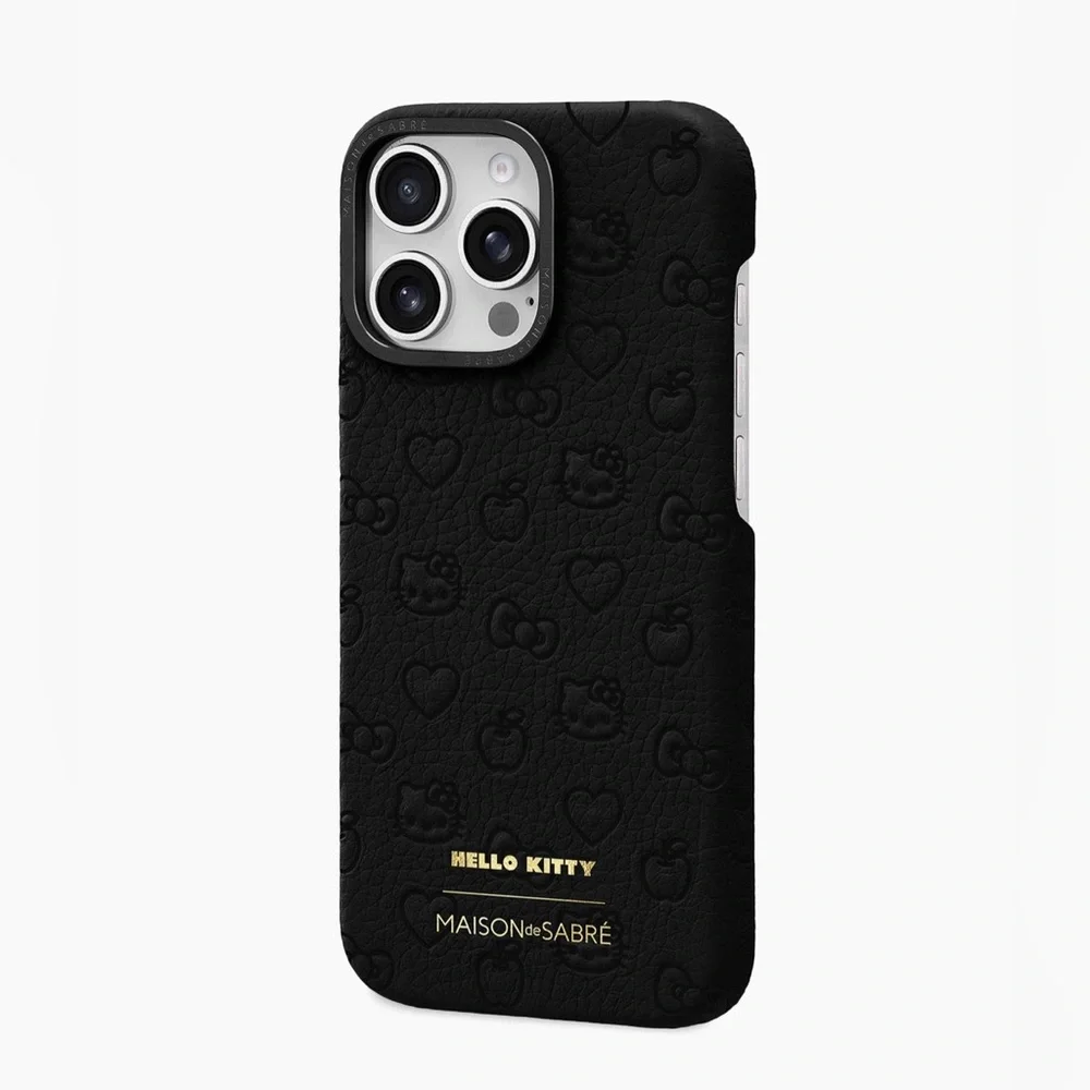 BNIB Maison de Sabre Hello Kitty Leather iPhone 16 Pro Case - Picture 2 of 5